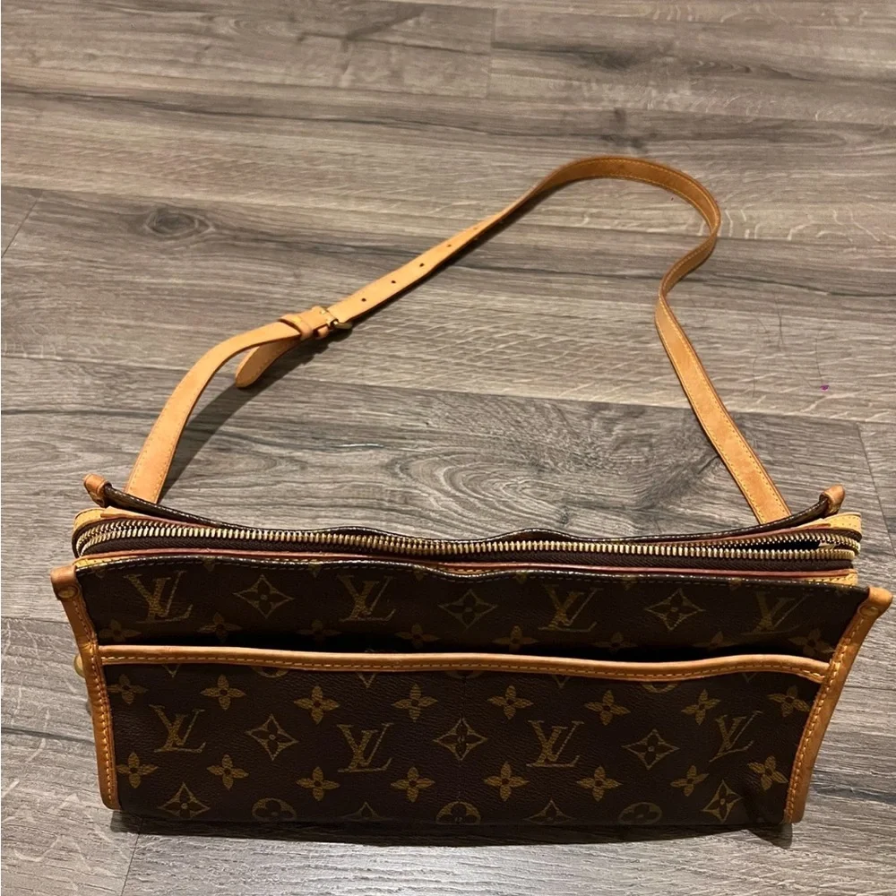 Louis Vuitton Brown and Tan Monogram Crossbody Bag